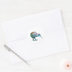 NIEUWE-ZEELAND KAART PAUA RONDE STICKER