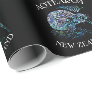NIEUWE-ZEELAND KIWI EN VAREN PAUA CADEAUPAPIER