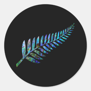 NIEUWE-ZEELAND KIWI VAREN EENVOUDIGE PAUA RONDE STICKER