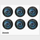 NIEUWE-ZEELAND KORU MAP PAUA RONDE STICKER (Vel)