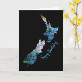 NIEUWE ZEELAND PAUA BIRTHDAY KAART (Gele Bloem)