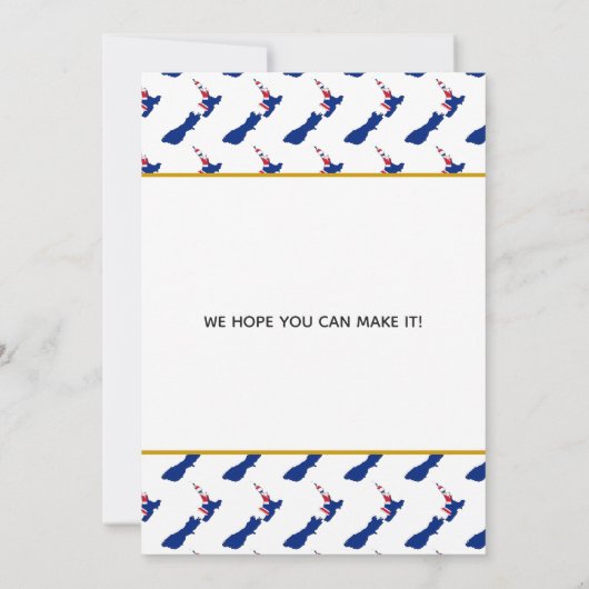 NIEUWE-ZEELAND Speciale Gebeurtenis Trouwfeest Save The Date (Achterkant)