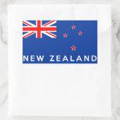 nieuwe zeeland - vlaggelnaam rechthoekige sticker (Tas)