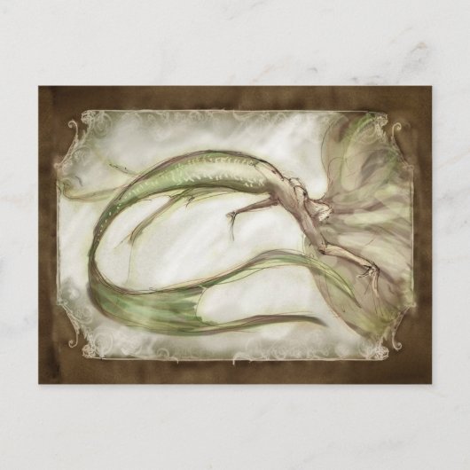 Nieuwe zeemeermin briefkaart (Voorkant)