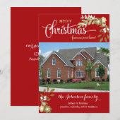 Nieuwe zelfgemaakte kerstfoto voor Thuisbevuis Feestdagenkaart (Voorkant / Achterkant)