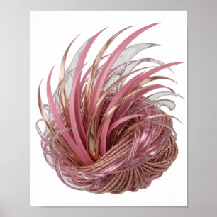 Nieuwe zilveren ABSTRACTE KUNST ontwerp Poster