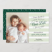 Nieuwe zuster of broeder kerstkondiging feestdagenkaart (Voorkant / Achterkant)