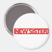Nieuwe zuster Stamp Magneet (Voorkant / Achterkant)