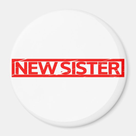 Nieuwe zuster Stamp Magneet (Voorkant)