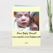 Nieuwe zwangerschapskaart aankondiging (Achterkant)