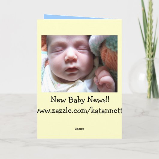 Nieuwe zwangerschapskaart aankondiging (Achterkant)