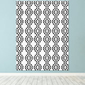 Nieuwe zwarte en witte driehoeken, naadloze patron canvas afdruk (Insitu (Houten vloer))