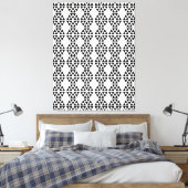 Nieuwe zwarte en witte driehoeken, naadloze patron canvas afdruk (Insitu (Slaapkamer))