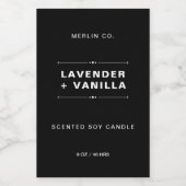 Nieuwe zwarte Sticker met moderne kaarslabel (Enkel label)