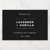 Nieuwe zwarte Sticker met moderne kaarslabel (Enkel label)