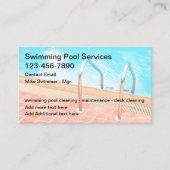 Nieuwe zwembadservice Moderne Visitekaartjes (Voorkant)