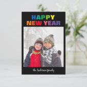 Nieuwejaar Foto met Regenboog - Kerstkaart 3x5 Kaart (Staand voorkant)