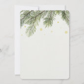 Nieuwejaarfeest uitnodiging | Pine Branch Festive (Achterkant)