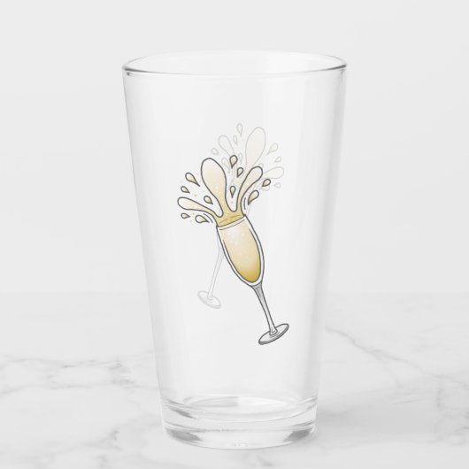 Nieuwejaars Champagneglas Glas (Voorkant)