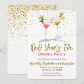Nieuwejaarsavond Drankjes Feest Uitnodiging (Voorkant / Achterkant)