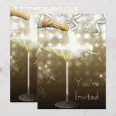 Nieuwejaarsavond feest uitnodigingen (Voorkant / Achterkant)