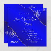 Nieuwejaarsavondfeest 2020 met blauwe lichten kaart (Voorkant / Achterkant)