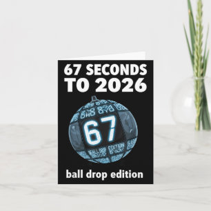 Nieuwejaarsbal Countdown Grappige Brainrot Kaart