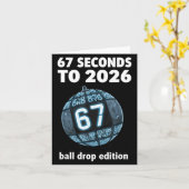 Nieuwejaarsbal Countdown Grappige Brainrot  Kaart (Gele Bloem)