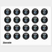 Nieuwejaarsbal-daling Countdown Grappige Brainrot Ronde Sticker (Vel)