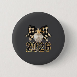 Nieuwejaarsfeest Artikelen 2026 Gelukkig Nieuwjaar Ronde Button 5,7 Cm