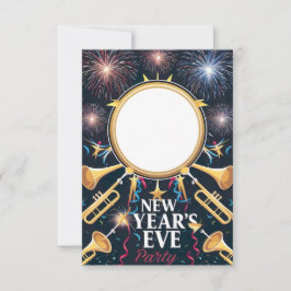 Nieuwejaarsfeest Blank Uitnodigingskaart Kaart