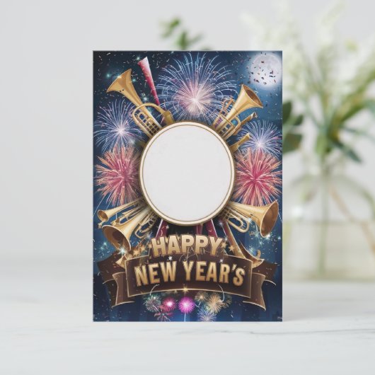 Nieuwejaarsfeest Feestelijke Uitnodigingskaart Kaart (Staand voorkant)