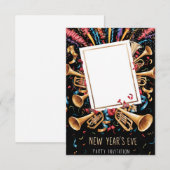 Nieuwejaarskaart blanco uitnodiging (Voorkant / Achterkant)