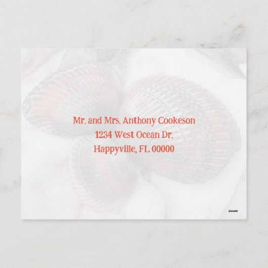 Nieuwejaarskaart met strandthema en gedateerde fot feestdagenkaart (Achterkant)