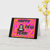 Nieuwejaarswensen van Grijsen Standaardansichtkaar Kaart (Gele Bloem)