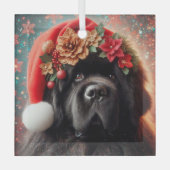 Nieuwf in Fancy Santa Hat Glas Ornament (Voorkant)