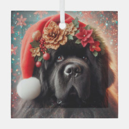 Nieuwf in Fancy Santa Hat Glas Ornament