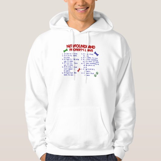 NIEUWFOUNDLAND Eigendomwetten 2 Hoodie (Voorkant)