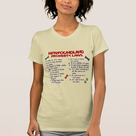 NIEUWFOUNDLAND Eigendomwetten 2 T-shirt (Voorkant)