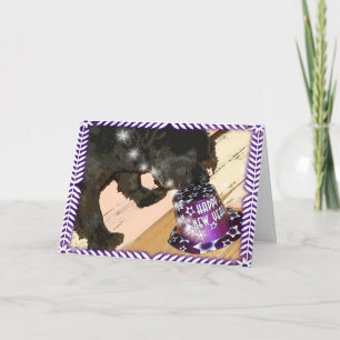Nieuwfoundlander Hond Wenskaart Feestdagen Kaart