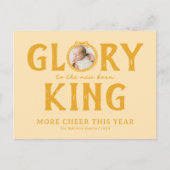 Nieuwgeboren Koning l Geboorteaankondiging Kerstmi Feestdagenkaart (Voorkant)