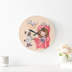 Nieuwgeboren Prinses Nursery Acryl Wandklok