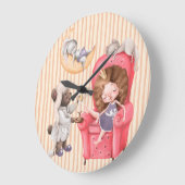 Nieuwgeboren Prinses Slaapkamer Acryl Wandklok (Hoek)