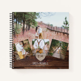 Nieuwgetrouwd BUCKET LIST Foto Rustieke Paarse Blo Notitieboek