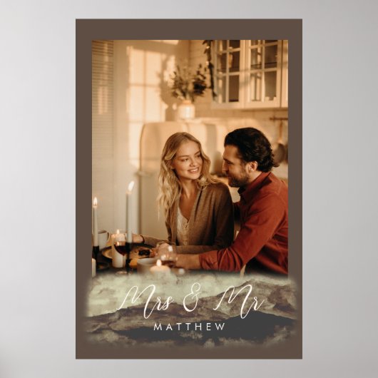 Nieuwgetrouwd echtpaar mevrouw & meneer Rocky Land Poster (Voorkant)