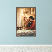 Nieuwgetrouwd echtpaar mevrouw & mijnheer Rocky La Canvas Afdruk (Insitu (Houten vloer))