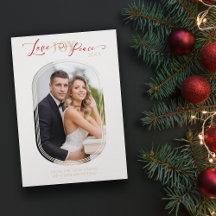 Nieuwgetrouwd Eerste Kerstmis Modern Ovaal Lijst F