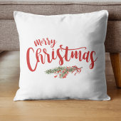 Nieuwgetrouwd Kerst Foto Dennenkrans Kussen