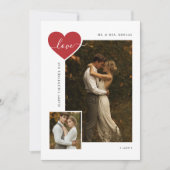 Nieuwgetrouwd Script Liefde Net Getrouwd Valentijn Feestdagenkaart (Voorkant)