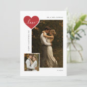 Nieuwgetrouwd Script Liefde Net Getrouwd Valentijn Feestdagenkaart (Staand voorkant)